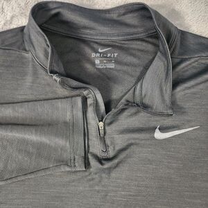 Nike Mens XL Superset Quarter Zip Performance Training Top Black Dri FIT 1/4 Zip